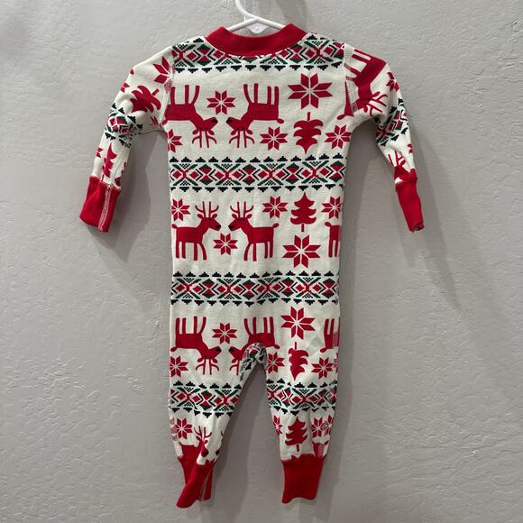 Hanna Andersson Dear Deet Holiday Zipper Sleeper Pajamas - Picture 6 of 8
